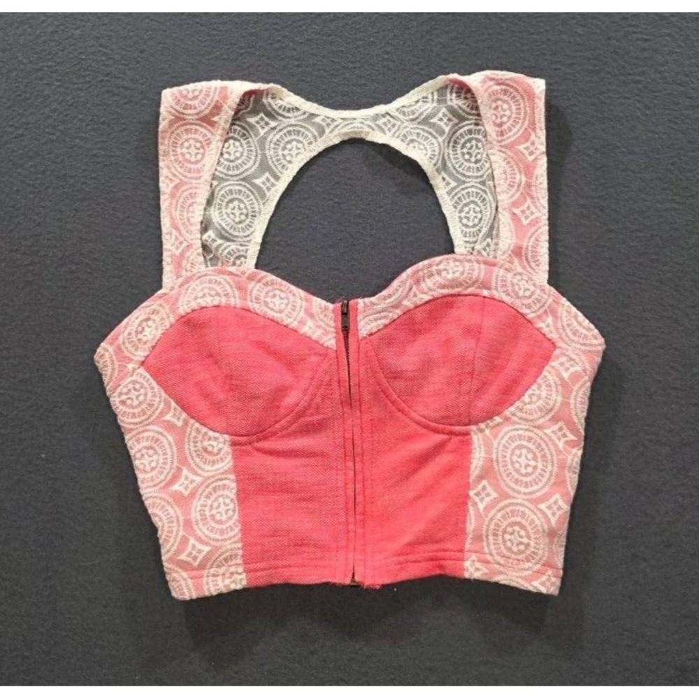 Pins & Needles Urban Outfitters babydoll Open Back Front Crop top M A009679